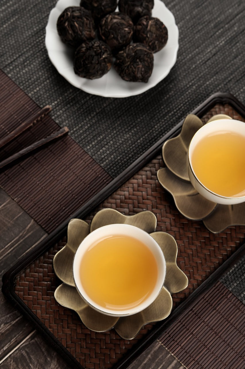 (recommend)Dragon Pearl Pu-erh Tea, Ripe Tea, Premium Gift Box【210g】