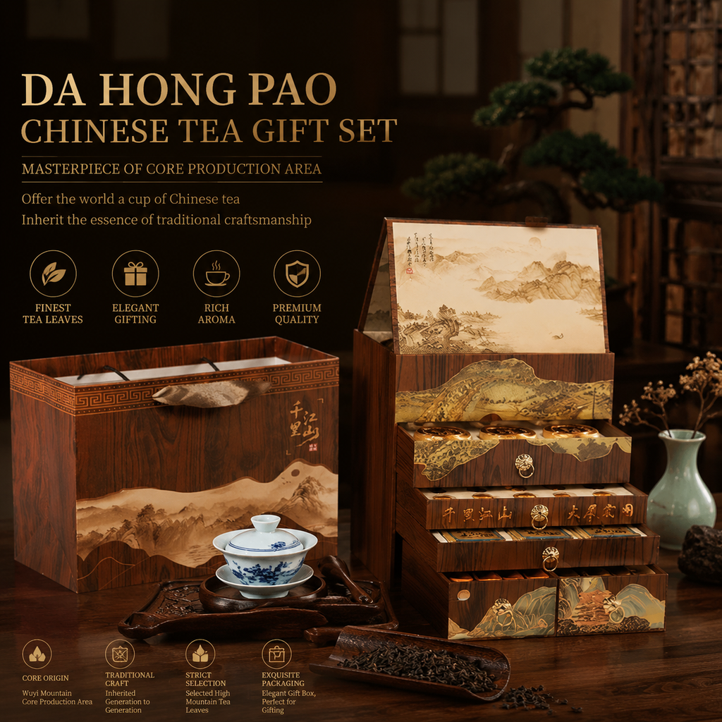 Thousand Miles of Rivers and Mountains: Six Famous Tea Gift Boxes【370g】