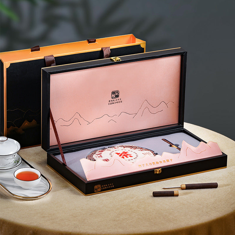 (recommend)Black Pu-erh ripe tea cake gift box【357g】