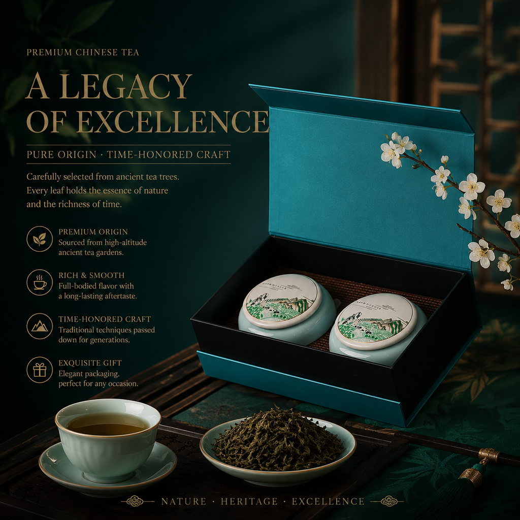 Jin Jun Mei Tea Ceramic Double Jar Gift Box【250g】