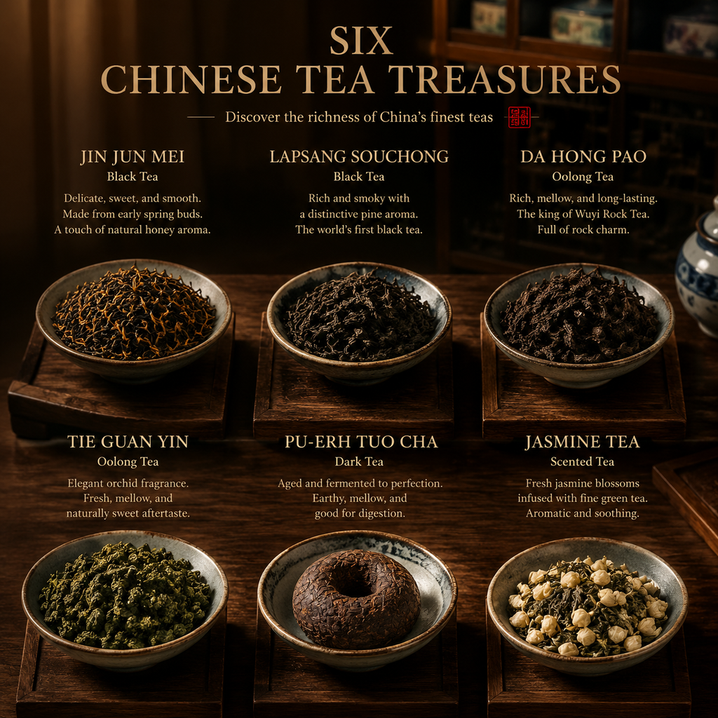 Thousand Miles of Rivers and Mountains: Six Famous Tea Gift Boxes【370g】