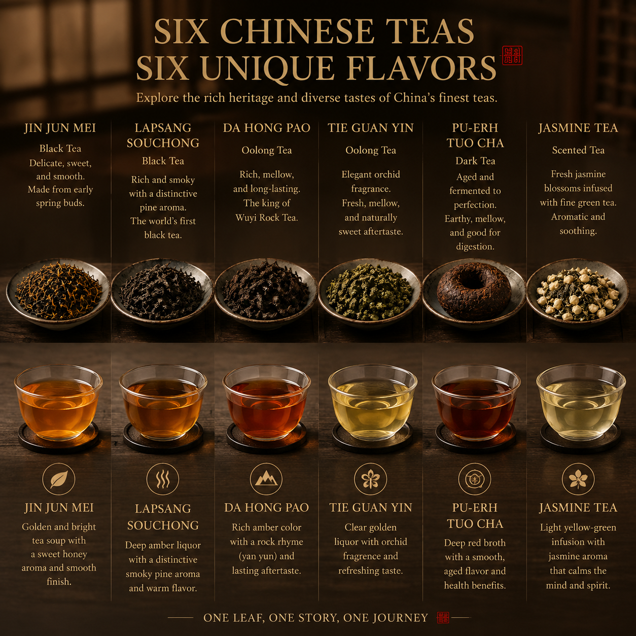 Thousand Miles of Rivers and Mountains: Six Famous Tea Gift Boxes【370g】